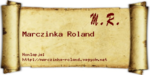 Marczinka Roland névjegykártya